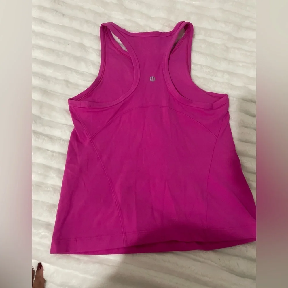 Lululemon Women's Fuchsia Racerback Tank Top - Unbranded